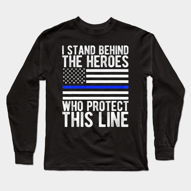 Thin blue line long sleeve sale t shirt